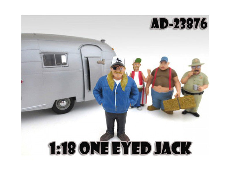One Eyed Jack "Trailer Park" Figure For 1:18 Scale Diecast Model Cars by American Diorama LuxuryLifeWay Online Store