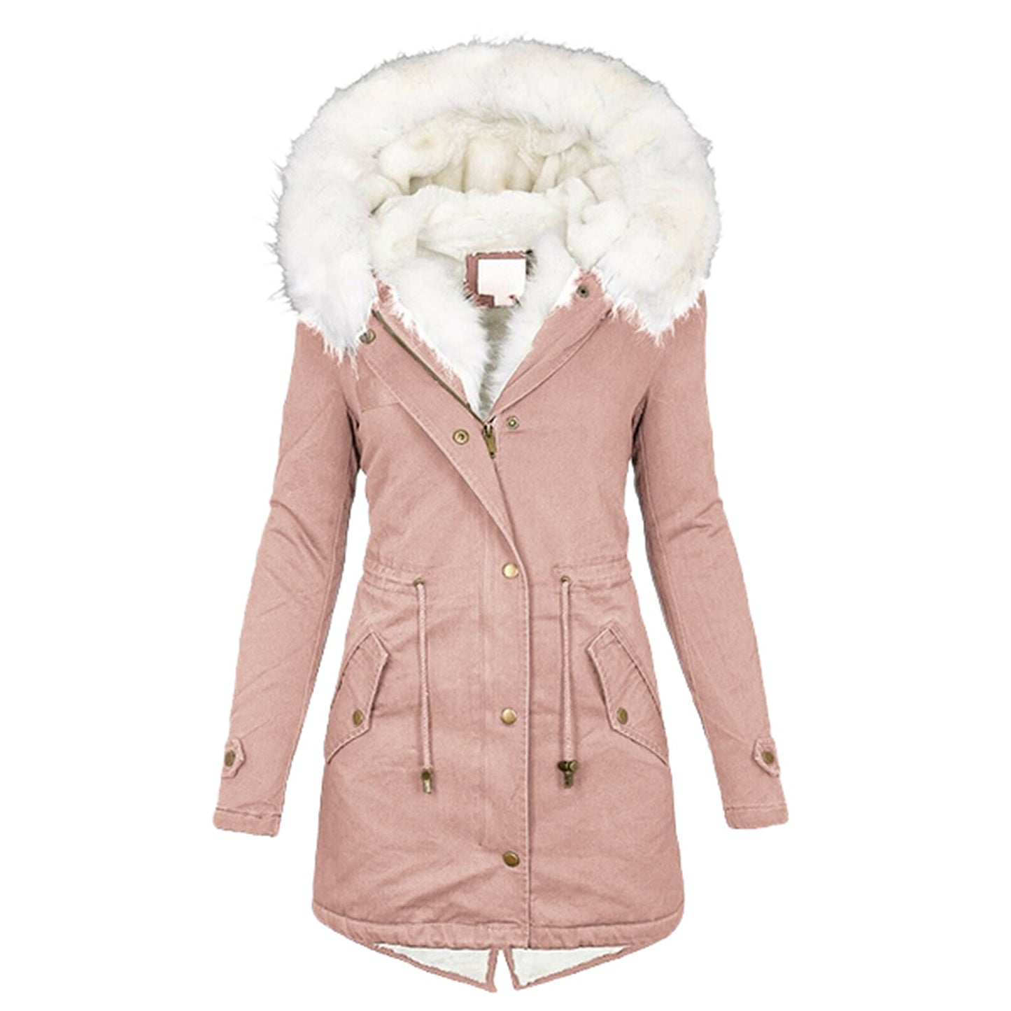Women's cotton padded jacket with white collar LuxuryLifeWay Online Store