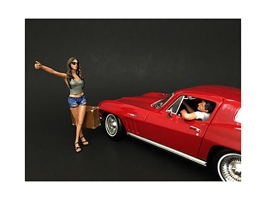 Hitchhiker 2 piece Figurine Set (Green Shirt) for 1/24 Scale Models by American Diorama LuxuryLifeWay Online Store