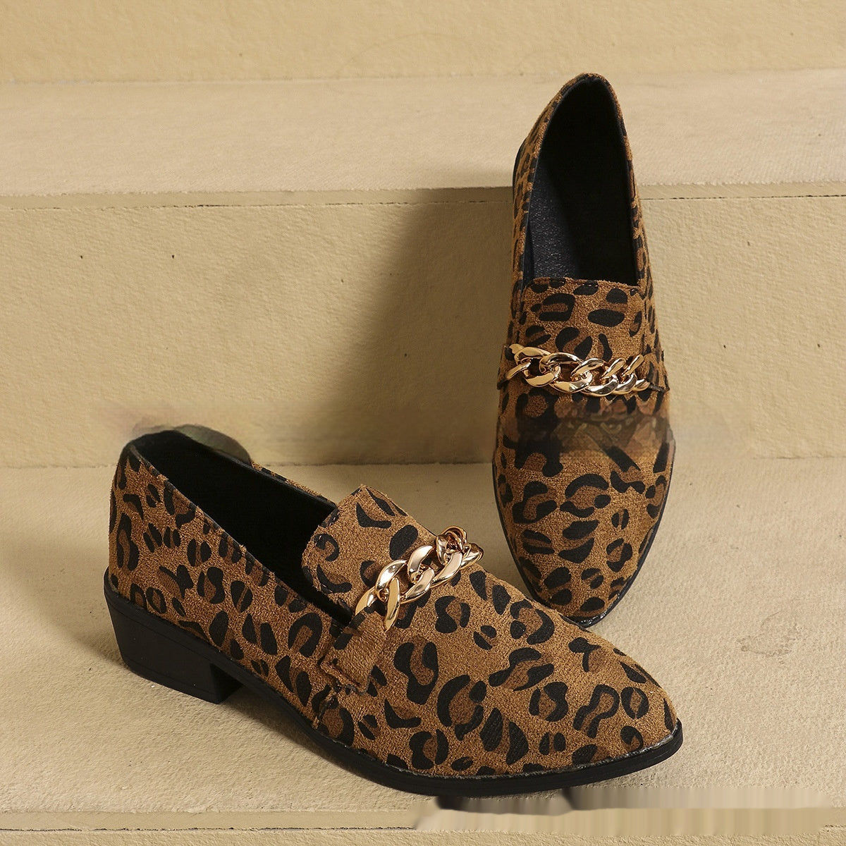 Chic Bow Leopard Print Pumps NorixaFashion.com