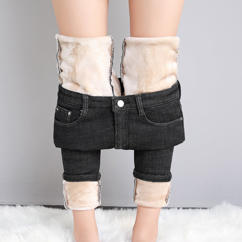 Fleece-Lined Skinny Pants NorixaFashion.com