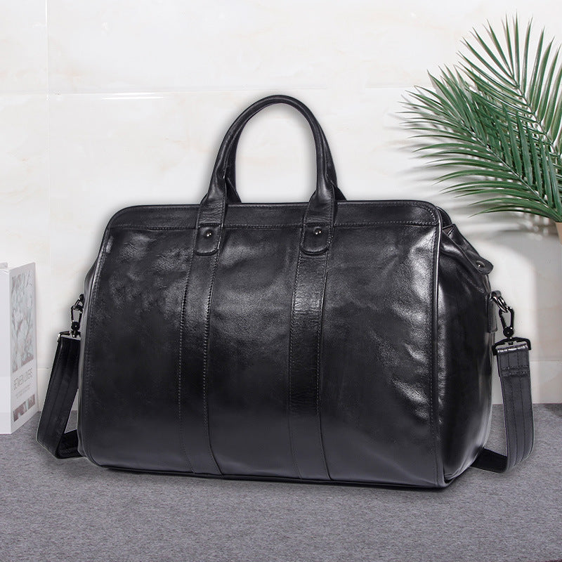 Large Capacity Genuine Leather Travel Luggage Bag Cowhide Handbag LadyShow.Store