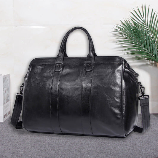Large Capacity Genuine Leather Travel Luggage Bag Cowhide Handbag LadyShow.Store