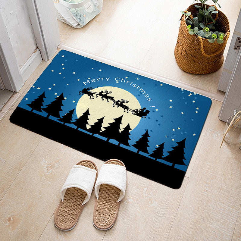 Christmas Floor Mat Bedroom Bathroom Home Absorbent Non-slip