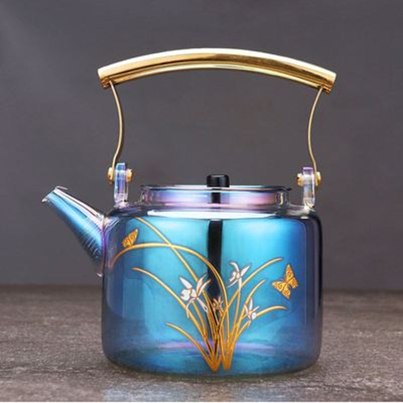 Large Capacity Heat-resistant Glass Colorful Kettle PearlNestDecor.com