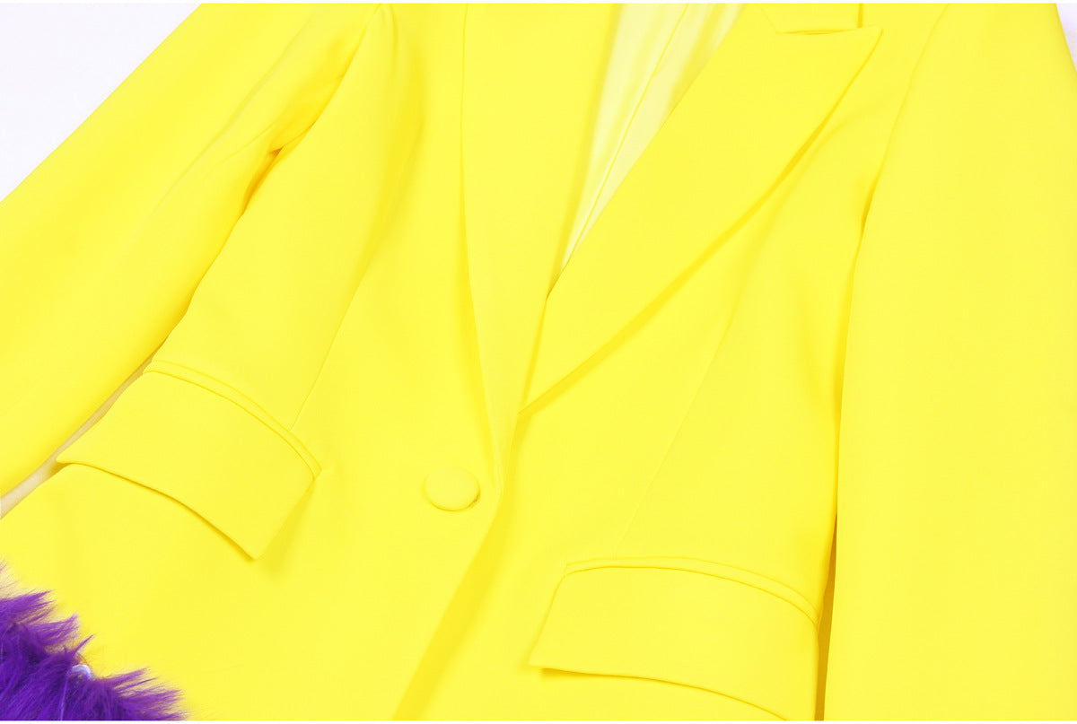 Women's Autumn And Winter Detachable Feather Fashion Tops Coat Best YouTube Store