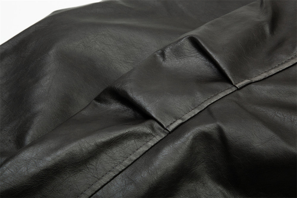 Leather Clothing With Stand Collar Coat For Men Best YouTube Store