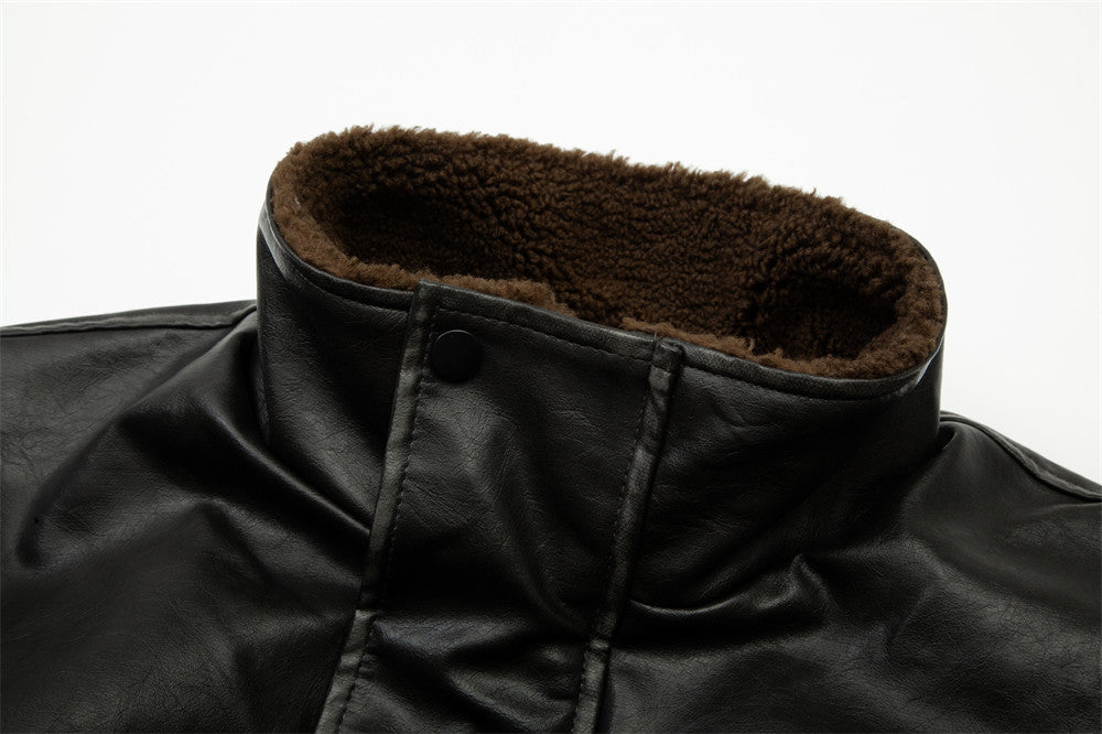 Leather Clothing With Stand Collar Coat For Men Best YouTube Store