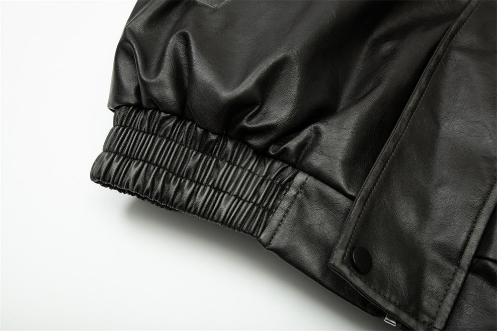 Leather Clothing With Stand Collar Coat For Men Best YouTube Store