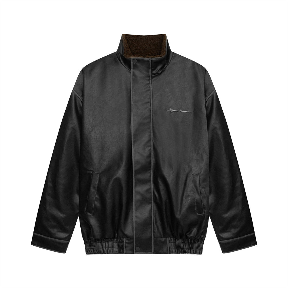 Leather Clothing With Stand Collar Coat For Men Best YouTube Store
