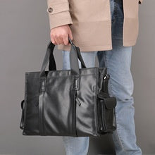 Genuine Leather Large Capacity Briefcase Men's Horizontal First Layer Cowhide Computer Storage Bag CJD