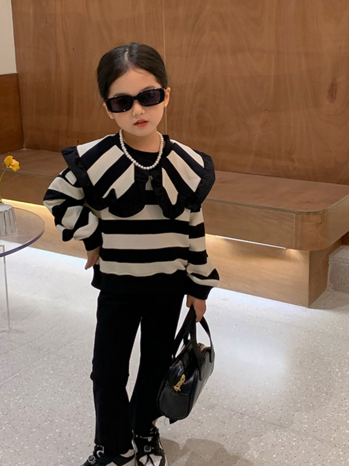 Mother And Daughter Long-sleeved Striped Sweater Two-piece Parent-child Suit LadyShow.Store