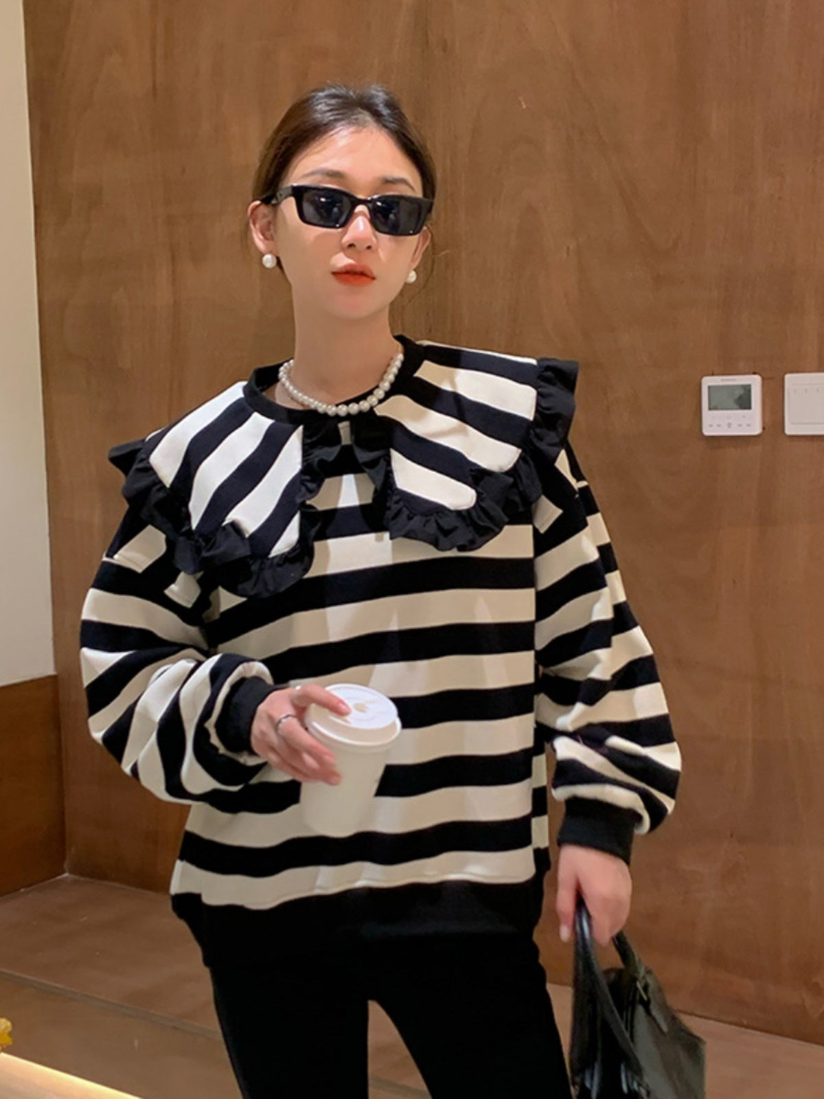 Mother And Daughter Long-sleeved Striped Sweater Two-piece Parent-child Suit LadyShow.Store
