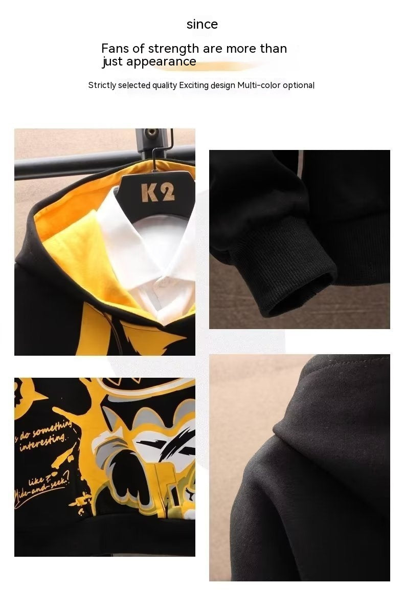Anime Fleece-lined Thickened Hooded Sweatshirt LadyShow.Store