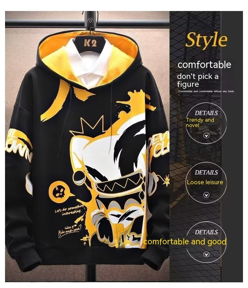 Anime Fleece-lined Thickened Hooded Sweatshirt LadyShow.Store