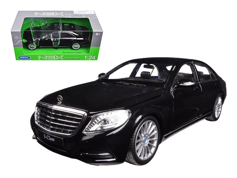 Mercedes Benz S Class with Sunroof Black "NEX Models" 1/24 Diecast Model Car by Welly LuxuryLifeWay Online Store