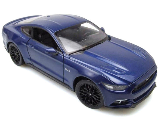 2015 Ford Mustang GT 5.0 Blue Metallic "NEX Models" Series 1/24 Diecast Model Car by Welly LuxuryLifeWay Online Store