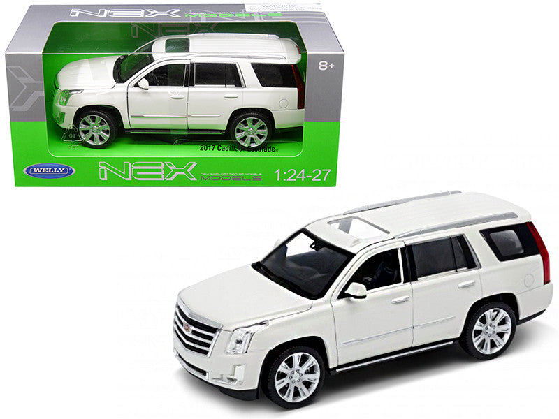 2017 Cadillac Escalade with Sunroof White 1/24-1/27 Diecast Model Car by Welly LuxuryLifeWay Online Store