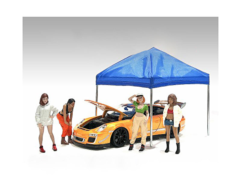 "Hip Hop Girls" 4 Piece Figure Set for 1/18 Scale Models by American Diorama LuxuryLifeWay Online Store