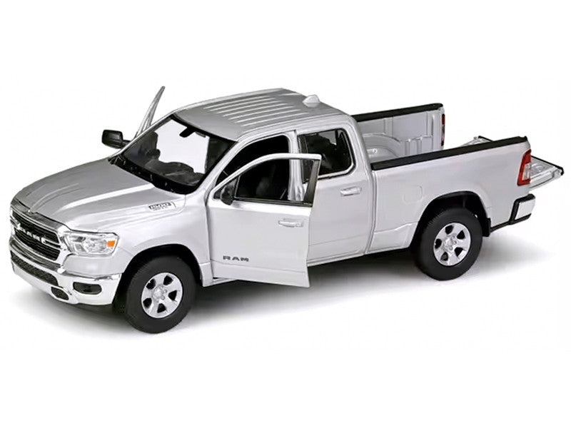 2019 RAM 1500 Pickup Truck Silver Metallic "NEX Models" Series 1/27 Diecast Model Car by Welly LuxuryLifeWay Online Store