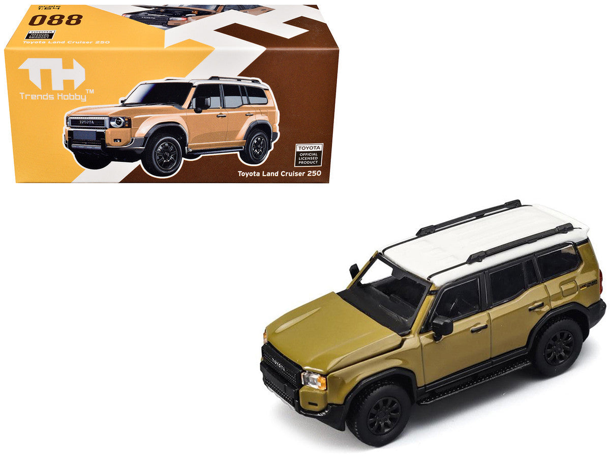 Toyota Land Cruiser 250 Sand with White Top 1/64 Diecast Model Car by Trends Hobby LuxuryLifeWay Online Store