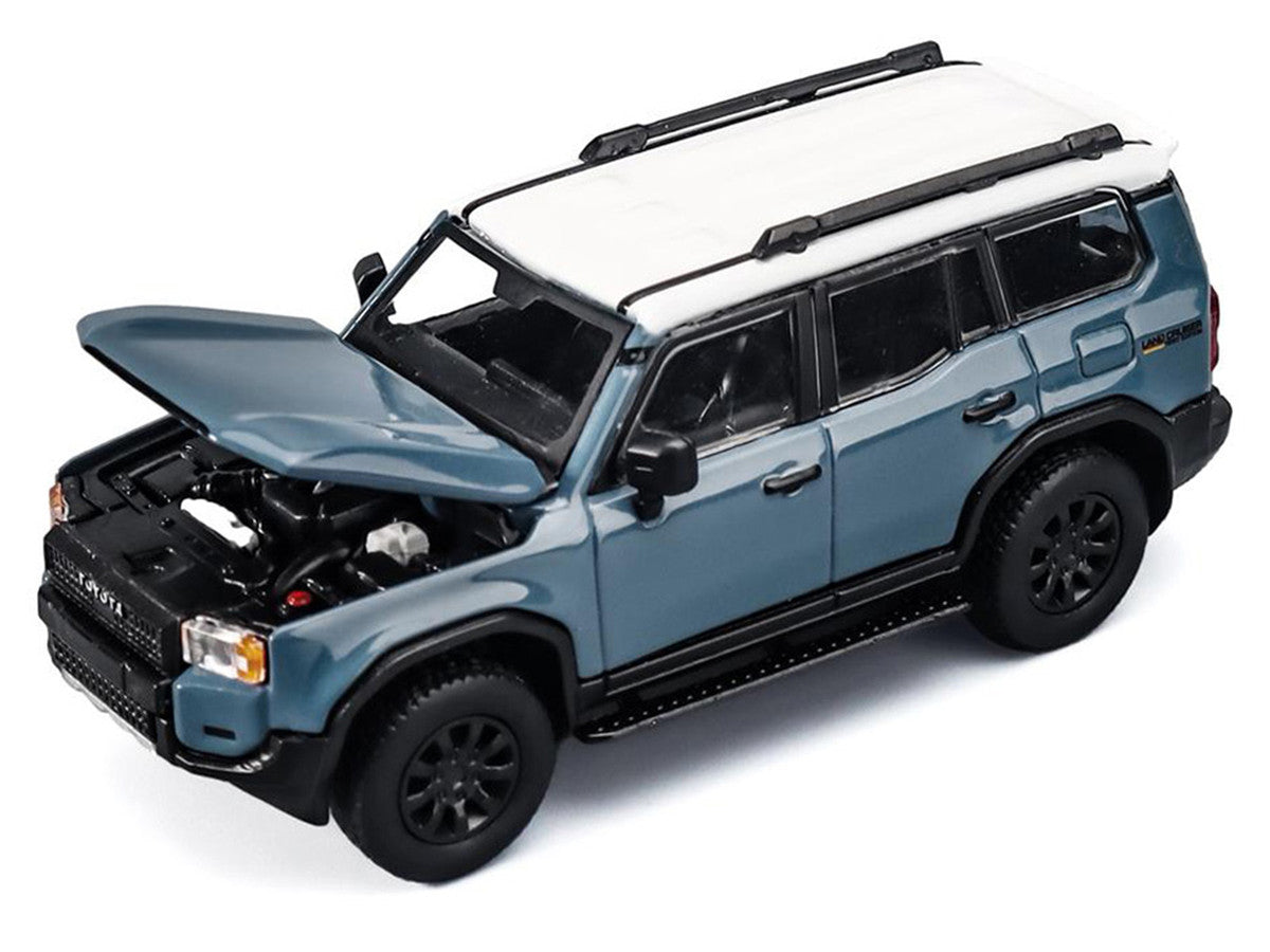 Toyota Land Cruiser 250 Blue with White Top 1/64 Diecast Model Car by Trends Hobby LuxuryLifeWay Online Store