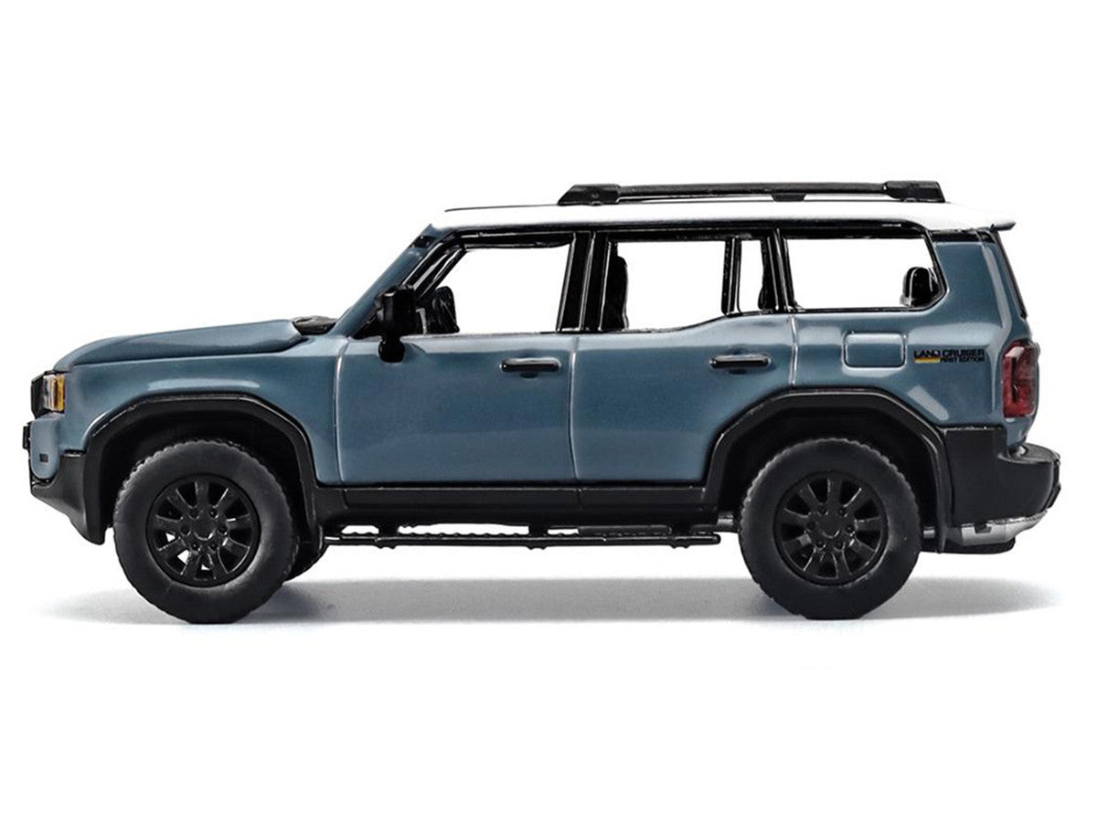 Toyota Land Cruiser 250 Blue with White Top 1/64 Diecast Model Car by Trends Hobby LuxuryLifeWay Online Store