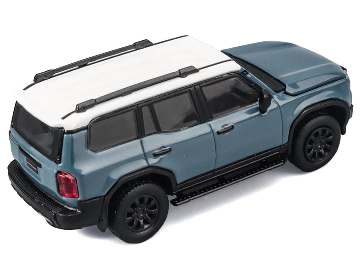Toyota Land Cruiser 250 Blue with White Top 1/64 Diecast Model Car by Trends Hobby LuxuryLifeWay Online Store