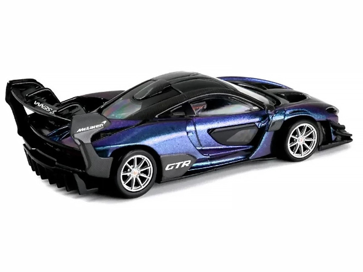 McLaren Senna GTR Midnight Purple Metallic with Black Top "HCFC 2025 Limited Edition" 1/64 Diecast Model Car by Trends Hobby LuxuryLifeWay Online Store