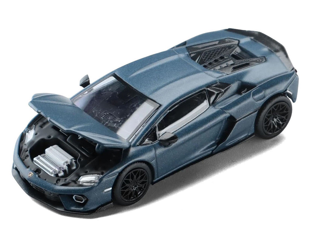 Lamborghini Temerario Matt Blue Metallic 1/64 Diecast Model Car by Trends Hobby LuxuryLifeWay Online Store
