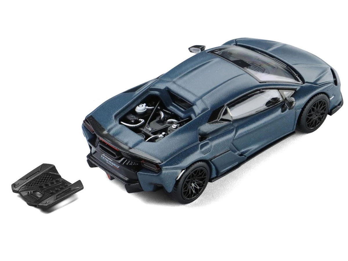 Lamborghini Temerario Matt Blue Metallic 1/64 Diecast Model Car by Trends Hobby LuxuryLifeWay Online Store