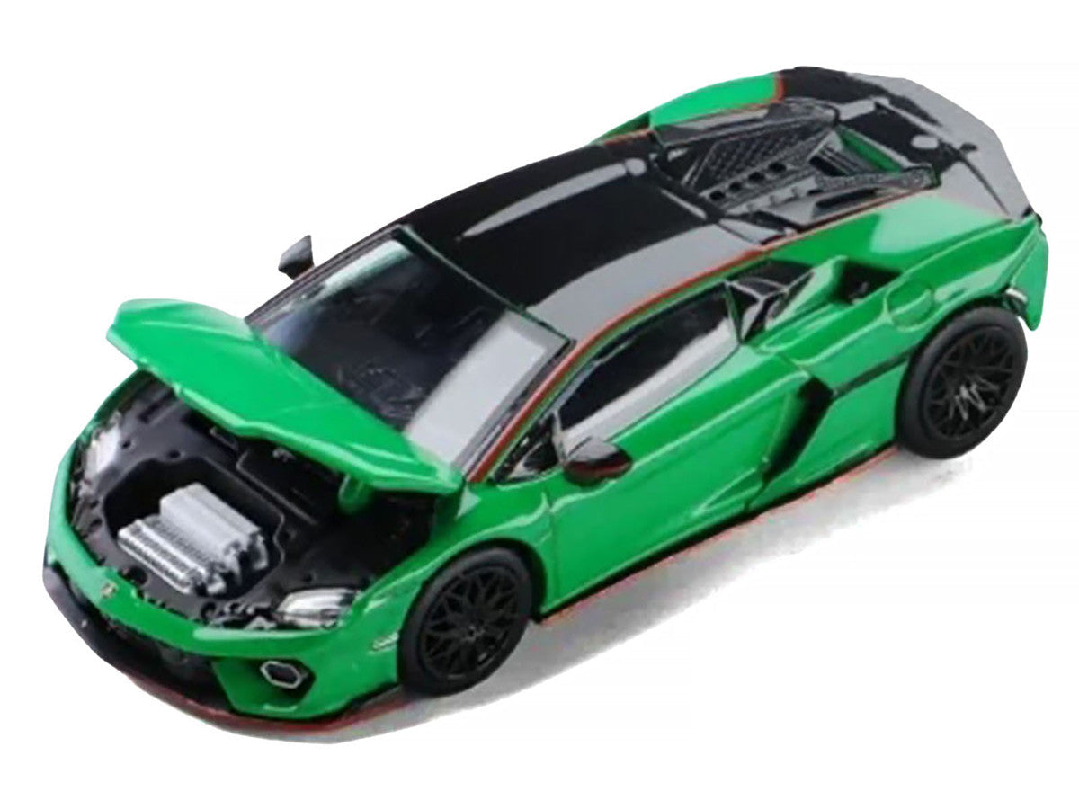 Lamborghini Temerario Green with Black Topdie 1/64 Diecast Model Car by Trends Hobby LuxuryLifeWay Online Store