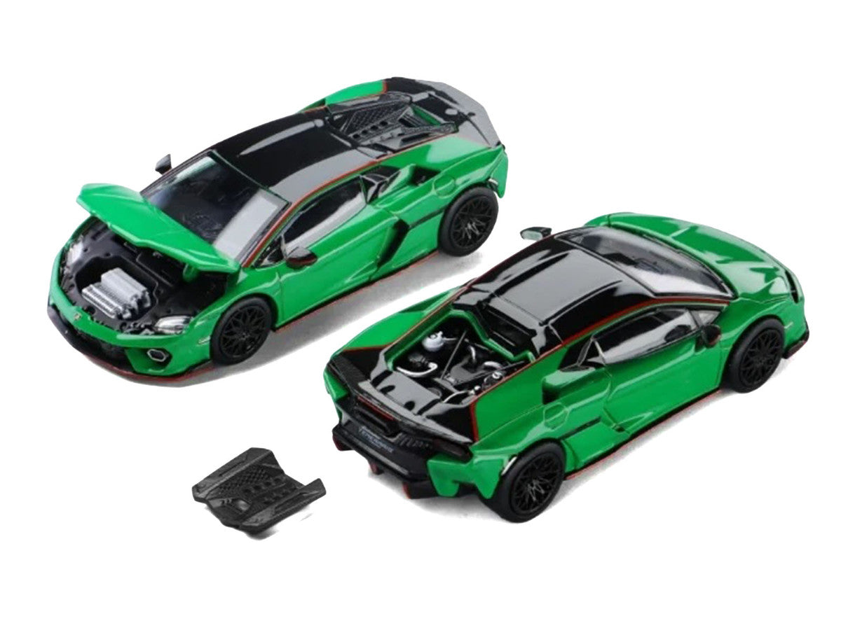 Lamborghini Temerario Green with Black Topdie 1/64 Diecast Model Car by Trends Hobby LuxuryLifeWay Online Store