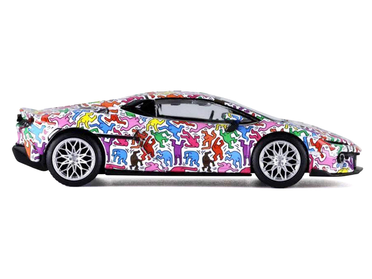 Lamborghini Temerario "Keith Haring Livery" White with Graphics 1/64 Diecast Model car by Trends Hobby LuxuryLifeWay Online Store