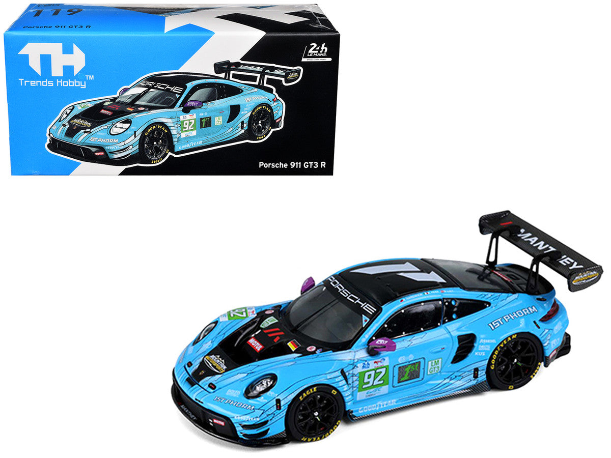 Porsche 911 GT3 R (992) #92 Ryan Hardwick - Richard Lietz - Riccardo Pera "Manthey 1st Phorm" LMGT3 Class Winner "24 Hours of Le Mans" (2025) 1/64 Diecast Model Car by Trends Hobby LuxuryLifeWay Online Store