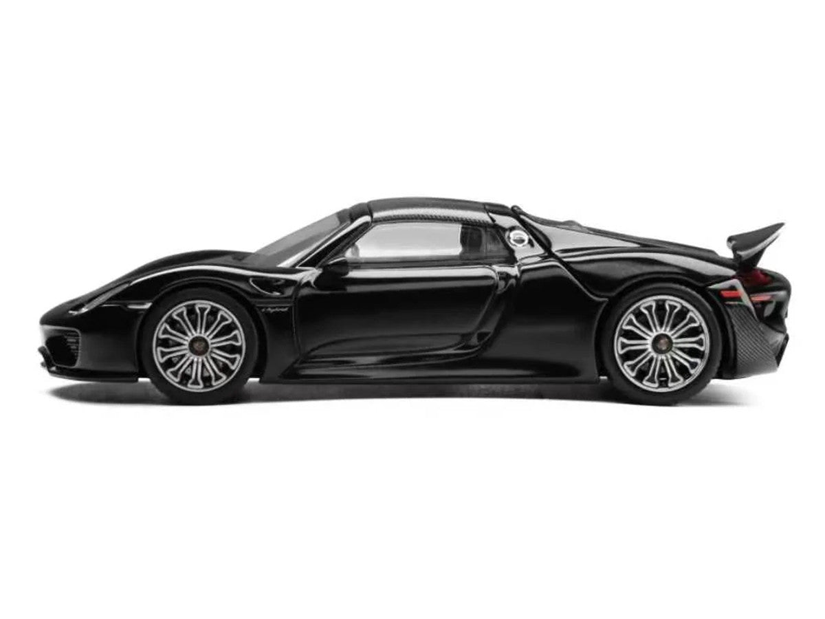 Porsche 918 Spyder Black with Carbon Top 1/64 Diecast Model Car by Trends Hobby LuxuryLifeWay Online Store