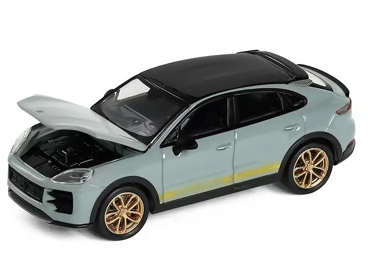 Porsche Cayenne Turbo GT Gray with Black Top and Gold Stripes 1/64 Diecast Model Car by Trends Hobby LuxuryLifeWay Online Store