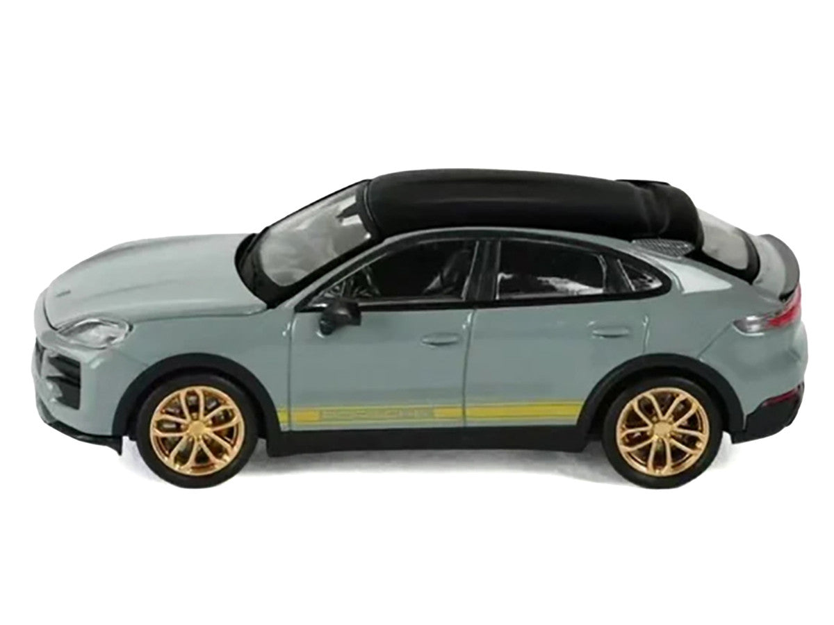 Porsche Cayenne Turbo GT Gray with Black Top and Gold Stripes 1/64 Diecast Model Car by Trends Hobby LuxuryLifeWay Online Store