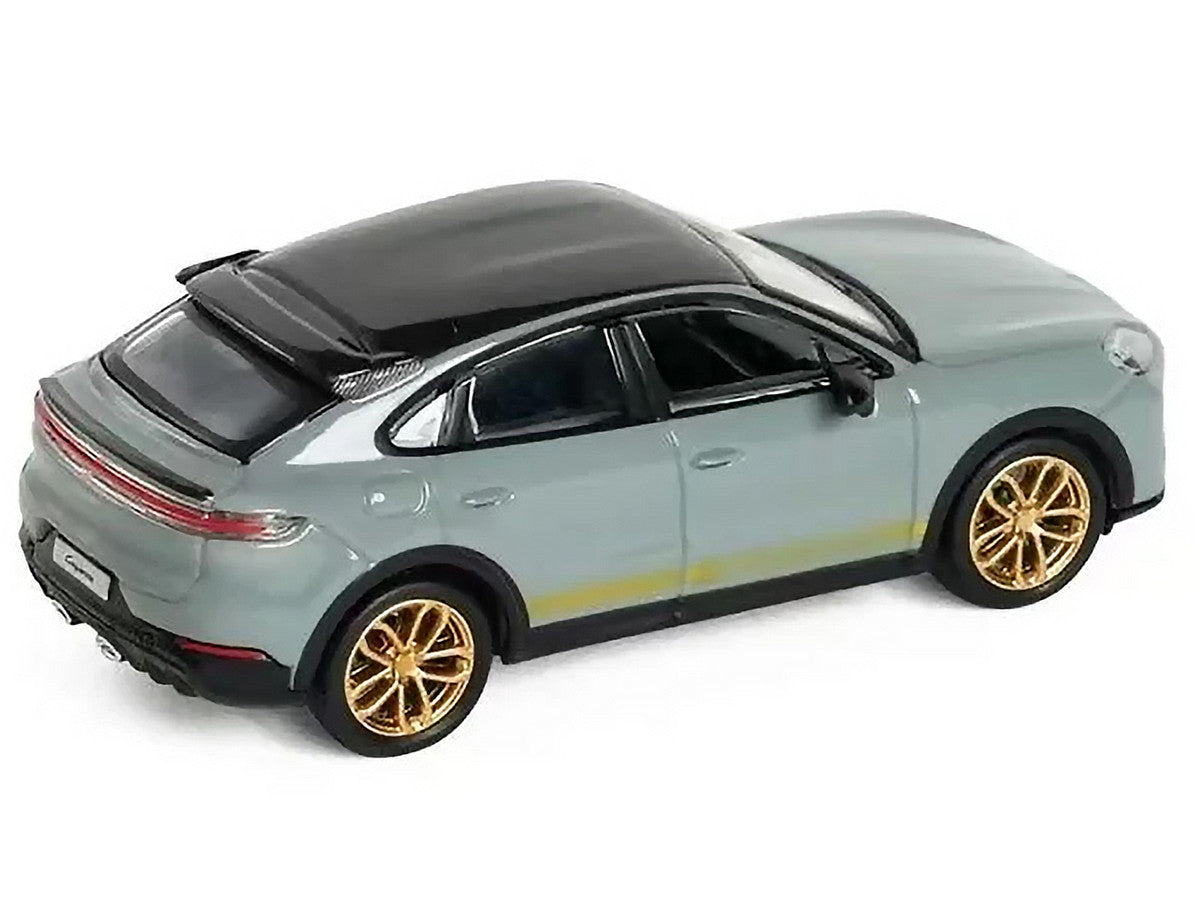 Porsche Cayenne Turbo GT Gray with Black Top and Gold Stripes 1/64 Diecast Model Car by Trends Hobby LuxuryLifeWay Online Store