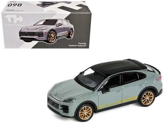 Porsche Cayenne Turbo GT Gray with Black Top and Gold Stripes 1/64 Diecast Model Car by Trends Hobby LuxuryLifeWay Online Store