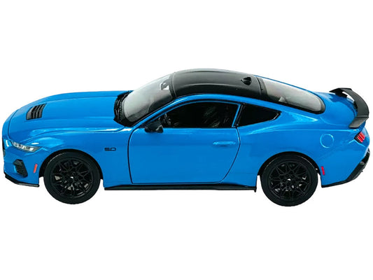 2024 Ford Mustang GT 5.0 Blue with Black Top "NEX Models" Series 1/25 Diecast Model Car by Welly LuxuryLifeWay Online Store