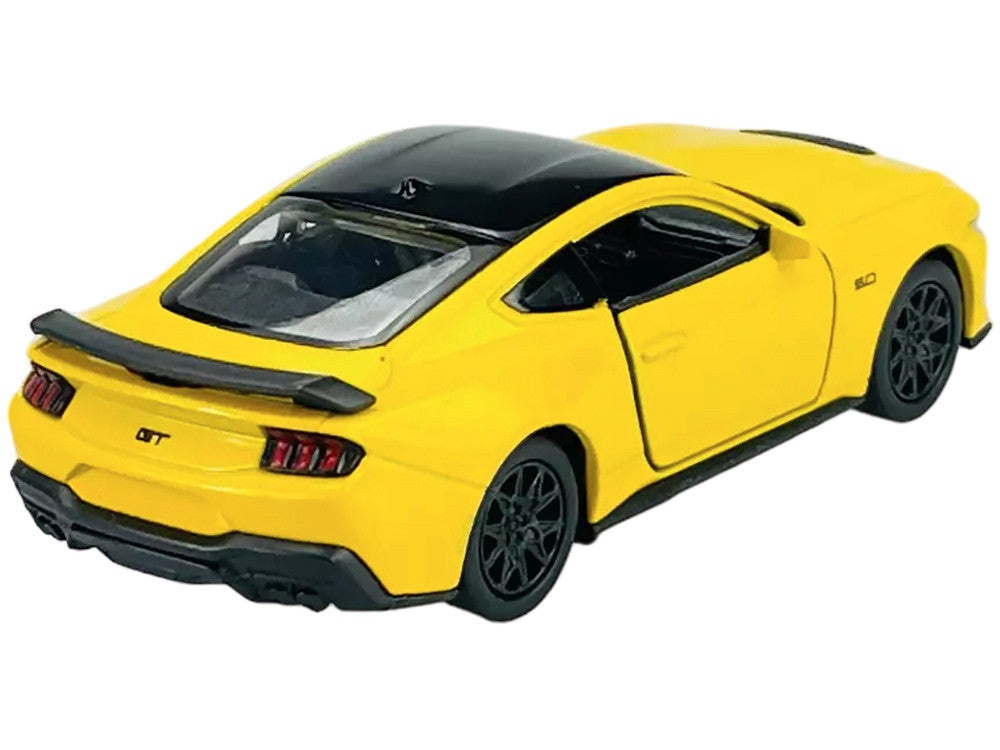 2024 Ford Mustang GT 5.0 Yellow with Black Top "NEX Models" Series 1/25 Diecast Model Car by Welly LuxuryLifeWay Online Store