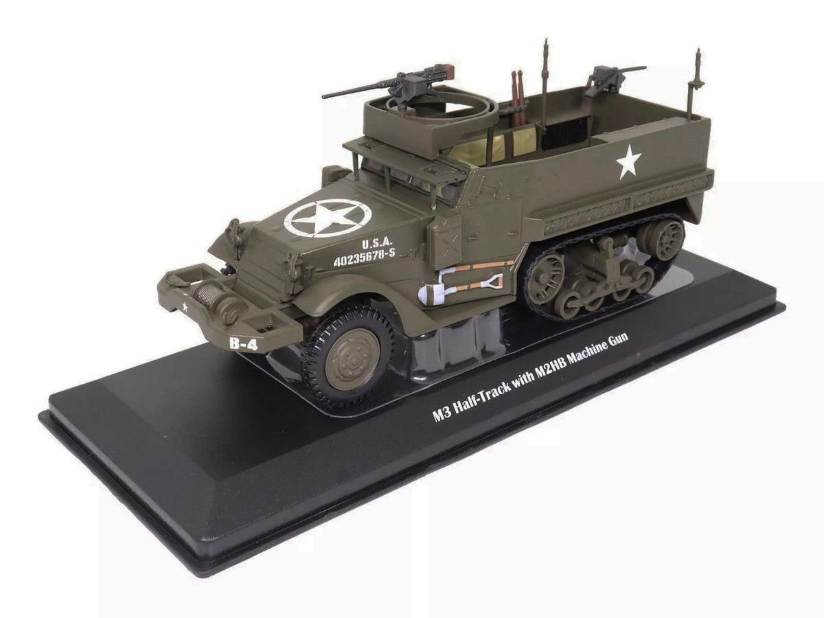 M3 Half-Track AFV with M2HB Machine Gun Olive Drab "United States Army" 1/43 Diecast Model by Militaria Die Cast LuxuryLifeWay Online Store