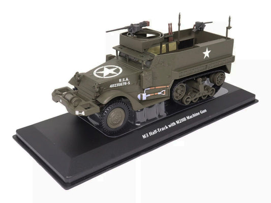 M3 Half-Track AFV with M2HB Machine Gun Olive Drab "United States Army" 1/43 Diecast Model by Militaria Die Cast LuxuryLifeWay Online Store