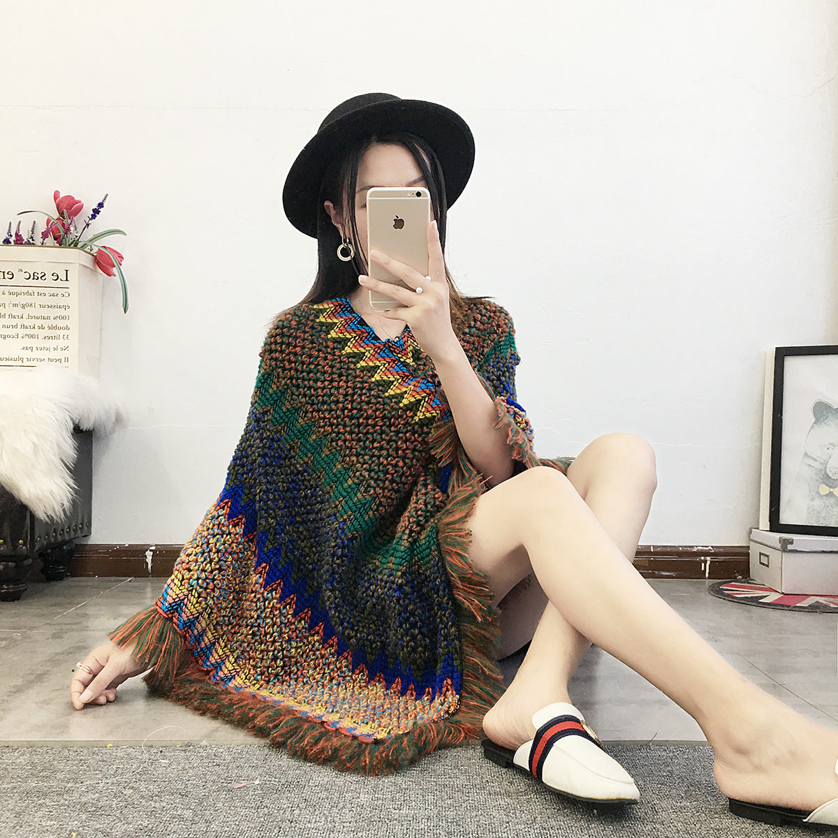 Tassel Scarf Knit Coat NorixaFashion.com