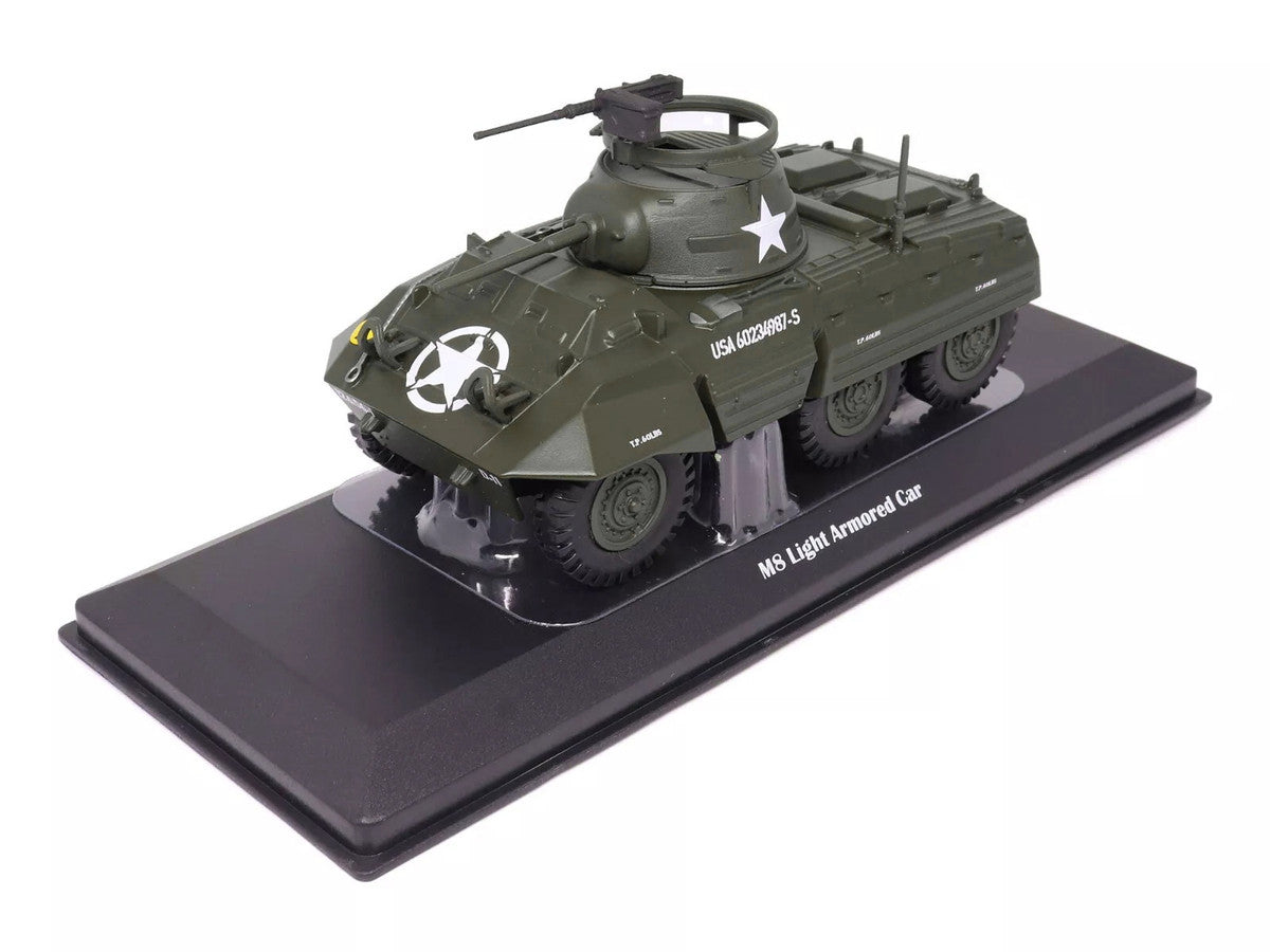 M8 Light Armored Car Olive Drab "United States Army" 1/43 Diecast Model by Militaria Die Cast LuxuryLifeWay Online Store