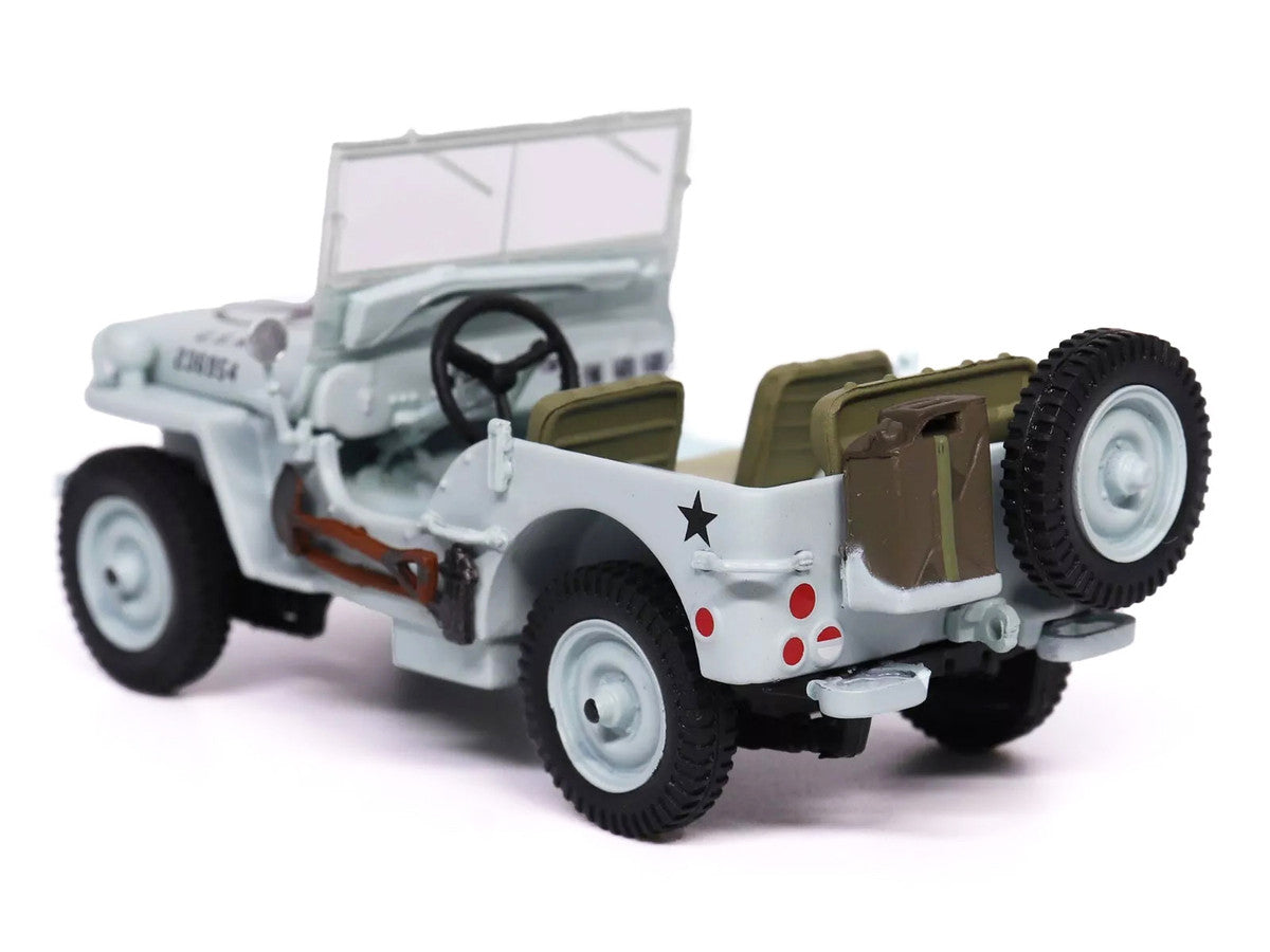Willys Jeep 1/4-Ton Car Light Blue "United States Navy" 1/43 Diecast Model by Militaria Die Cast LuxuryLifeWay Online Store