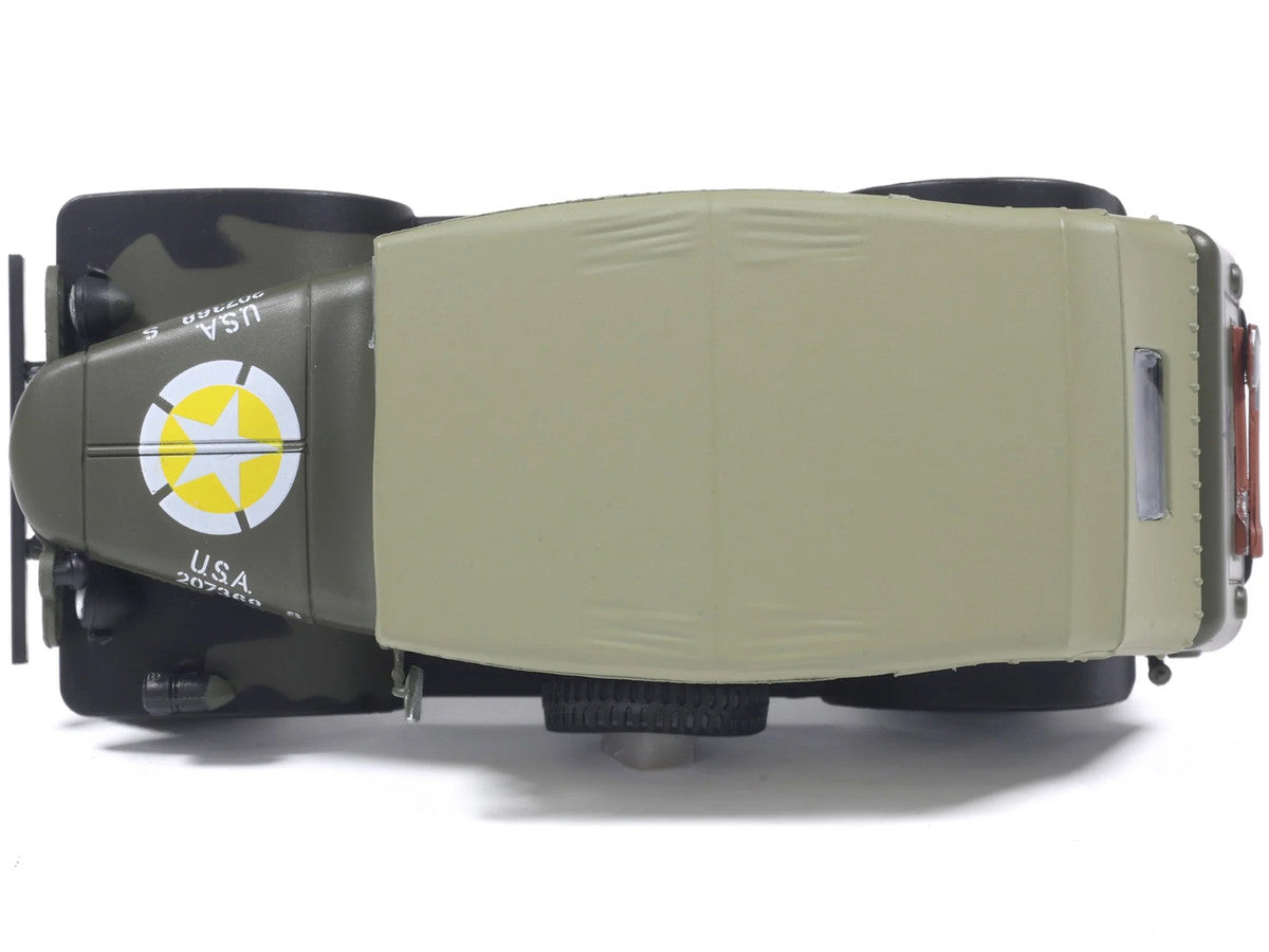 Dodge WC-6 Command Car with Canvas Top Olive Drab "2nd Armored Division France" (1944) United States Army 1/43 Diecast Model by Militaria Die Cast LuxuryLifeWay Online Store