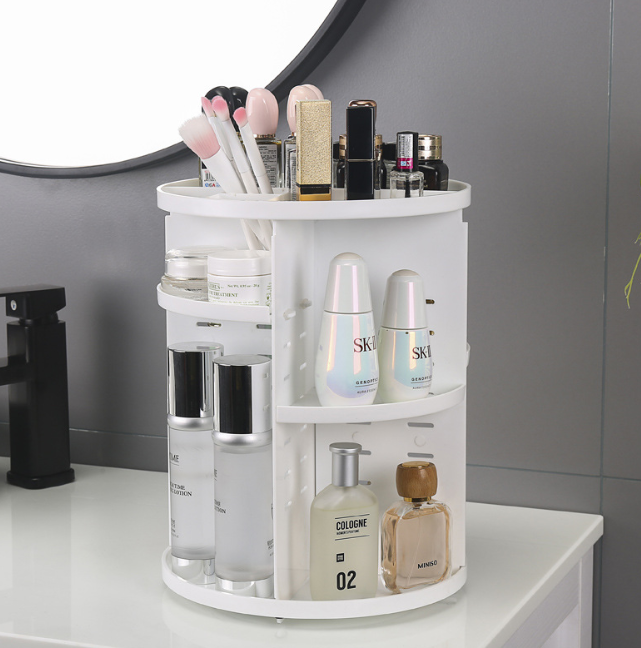360 Degree Rotating Acrylic Cosmetic Storage Box Makeup Box CJD