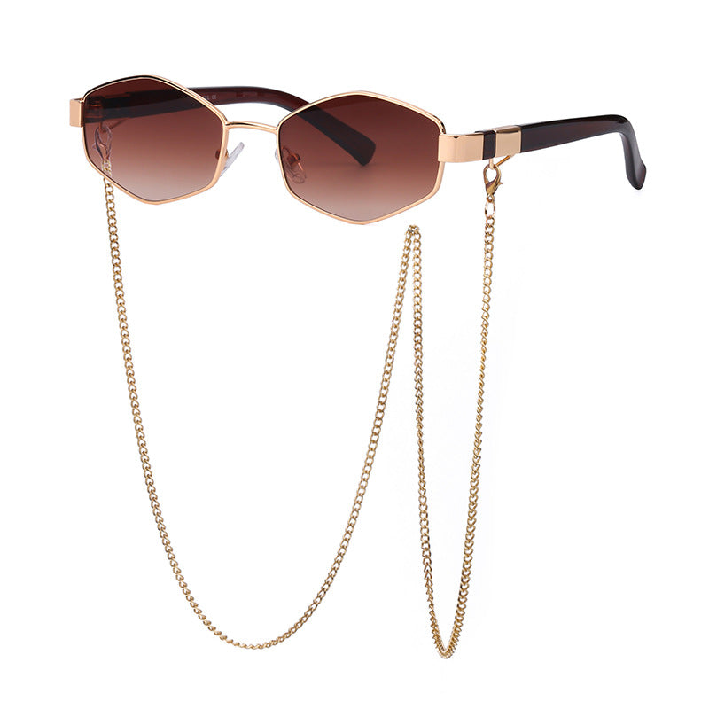 Women's Fashion Personality Chain Korean Style Sunglasses CJD